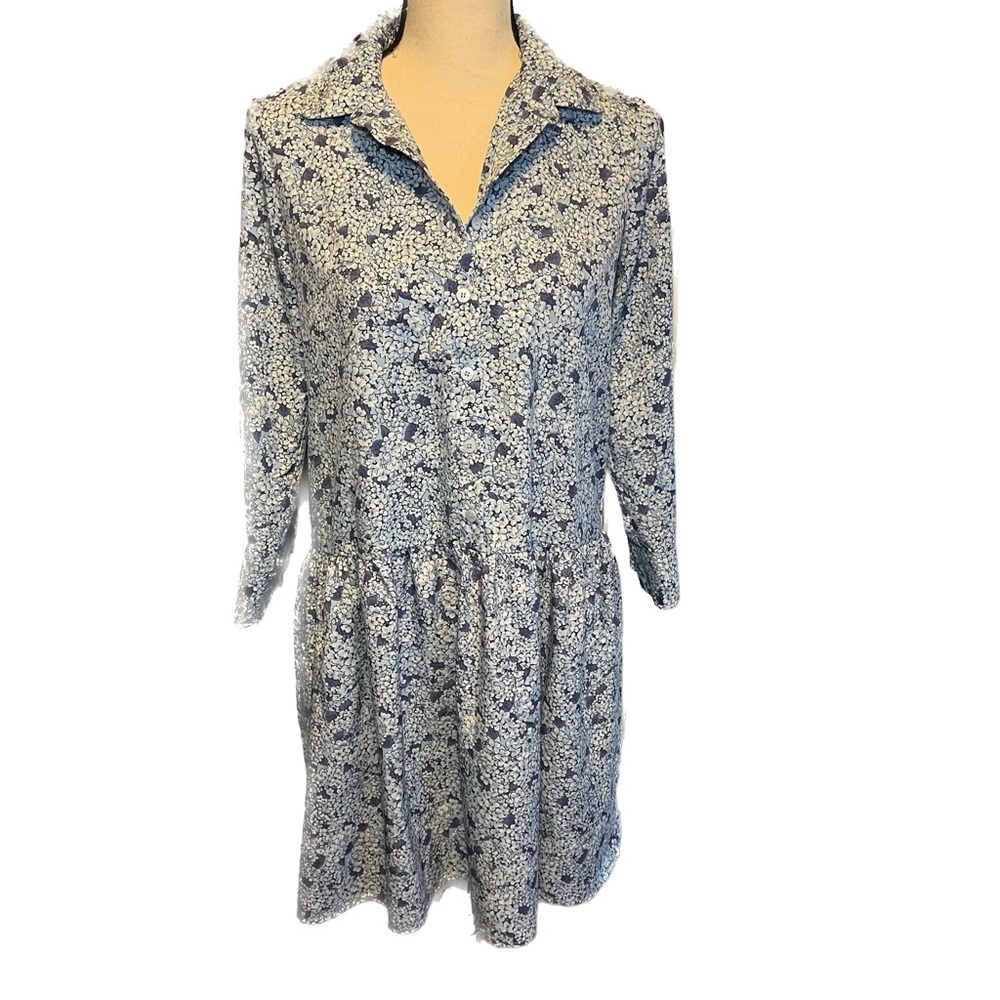Tuckernuck Blue Floral Sun Dress Sz S